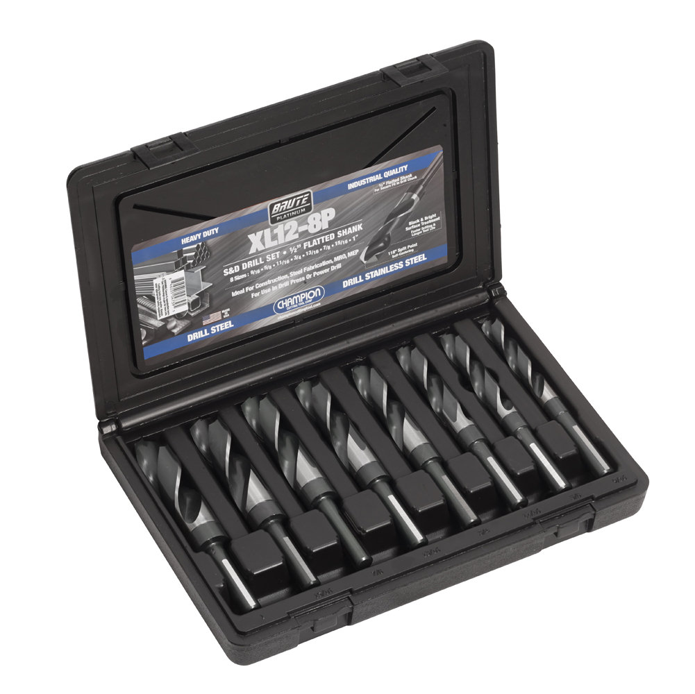 HSS BRUTE SILVER & DEMING DRILL SET (8)