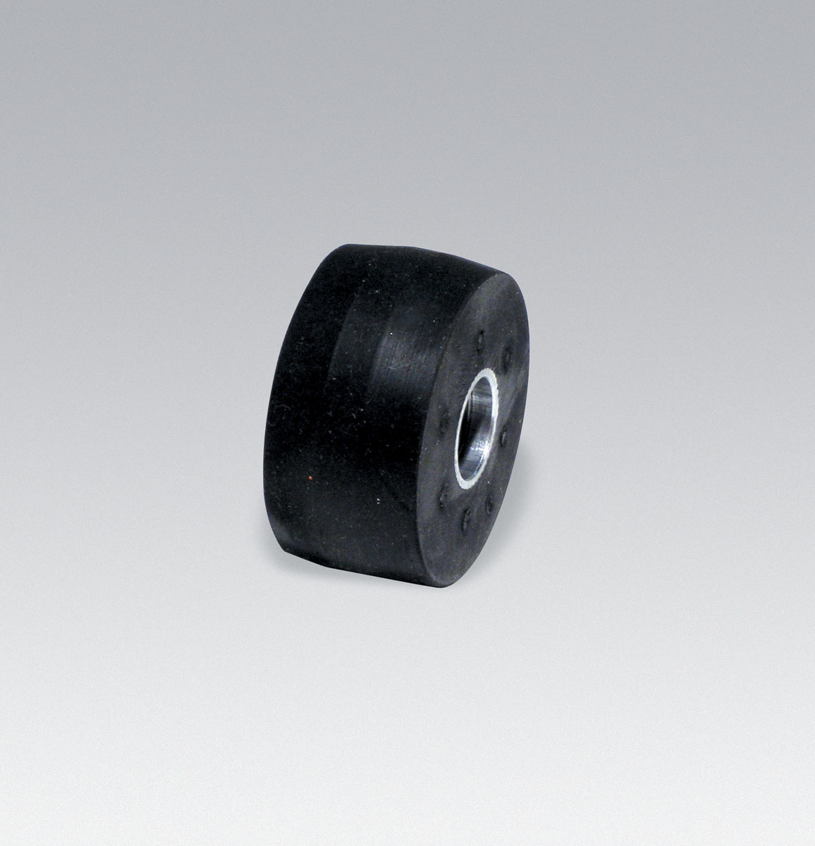 Contact Wheel Ass'y, 2" Dia. x 1" W x 5/8" I.D., Crown Face, 40 Duro Rubber