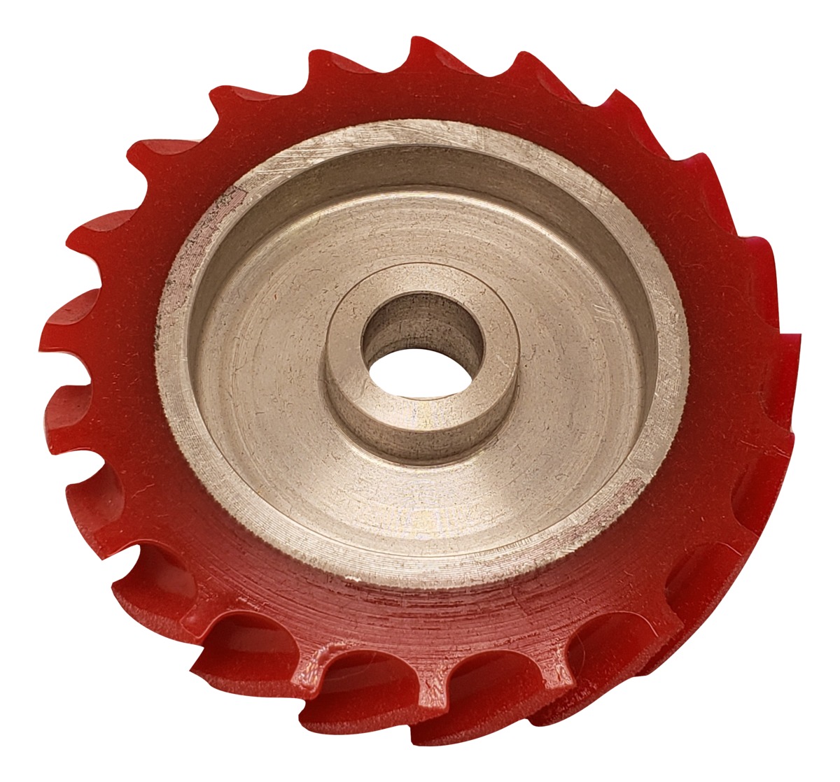 Contact Wheel, 4" Dia. x 5/8" W x 5/8" I.D., Scoop Face, 60 D Urethane