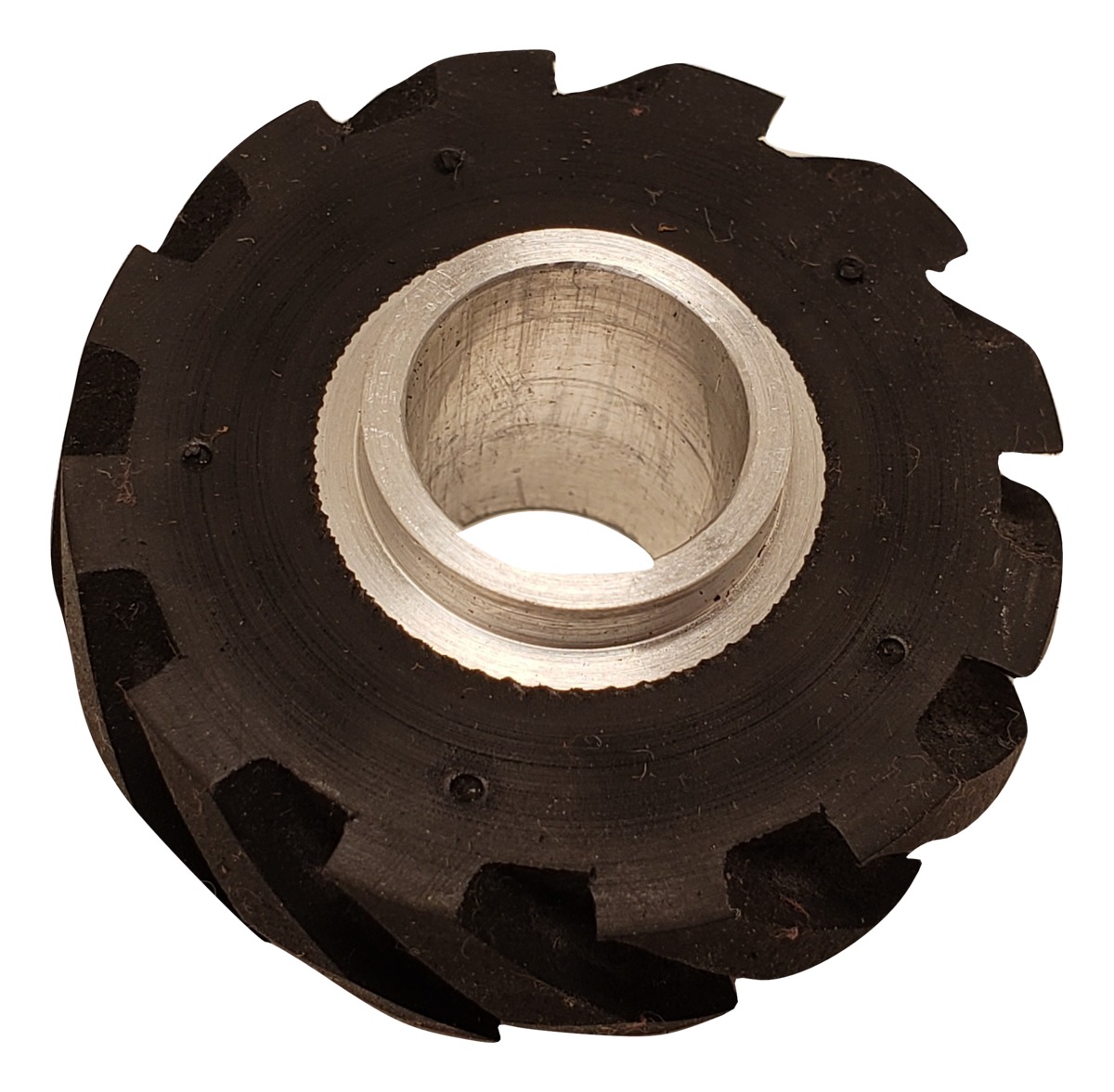 Contact Wheel, 2" Dia. x 5/8" W x 5/8" I.D., Crown Face, 40 Duro Rubber