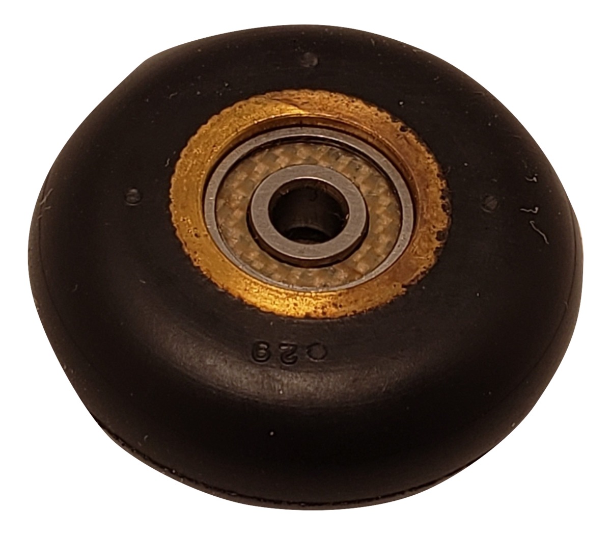 Contact Wheel Ass'y, 1" Dia. x 3/8" W x 3/8" I.D., Round Radiused Face, 70 Duro Rubber