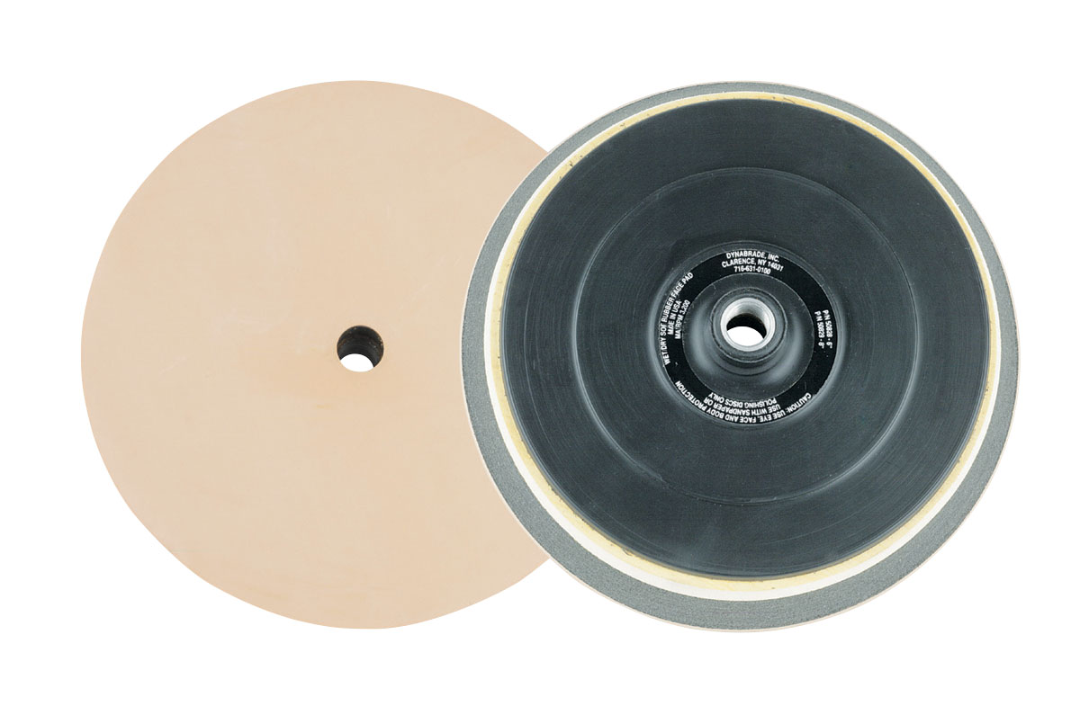 8" (203 mm) Dia. Foam-Backed Sanding Pad, Rubber-Face