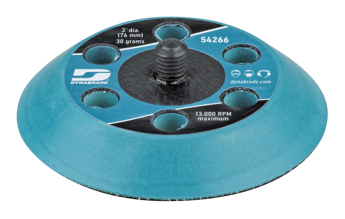 3" (76 mm) 6-Hole Short Hook Vac Pad