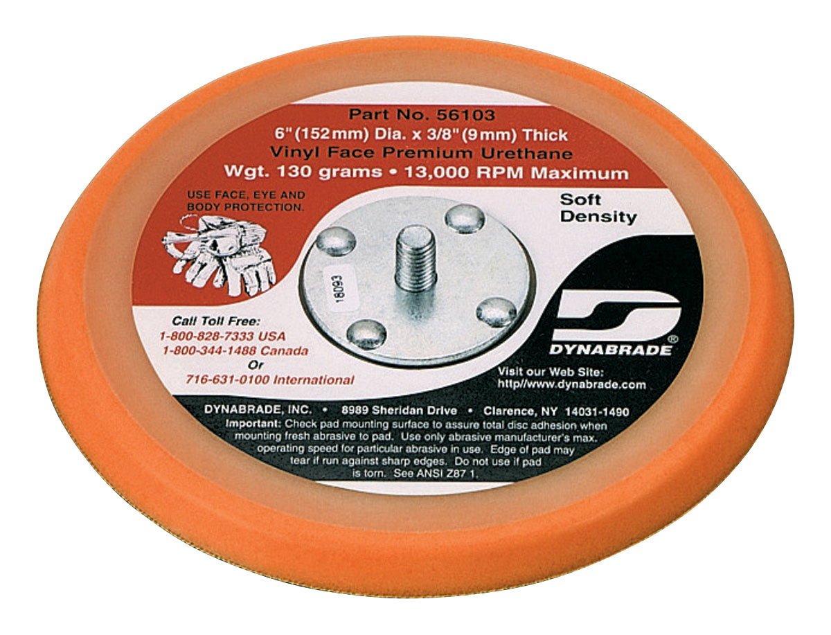 6" (152 mm) Dia. Non-Vacuum Disc Pad, Vinyl-Face