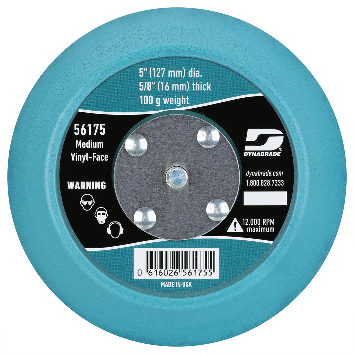 5" (127 mm) Dia. Non-Vacuum Disc Pad, Vinyl-Face