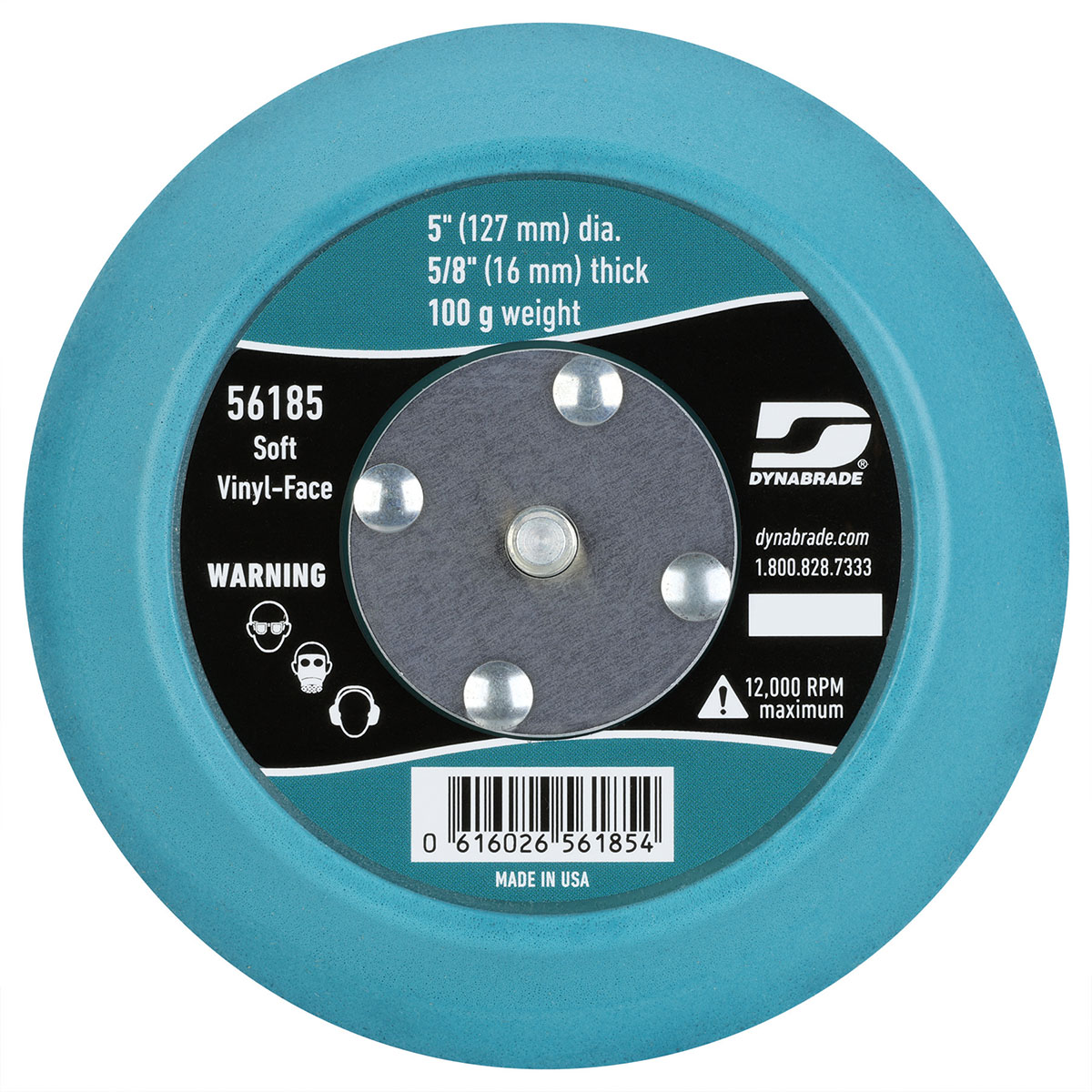 5" (127 mm) Dia. Non-Vacuum Disc Pad, Vinyl-Face