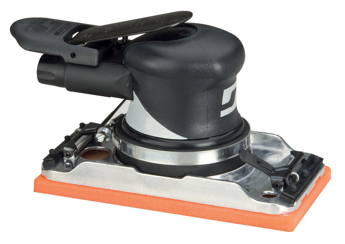 3-2/3" W x 7" L (93 mm x 178 mm) Dynabug Orbital Sander, Central Vac-Ready: .24 hp, 8,000 RPM, 3/16" (5 mm) Dia. Orbit