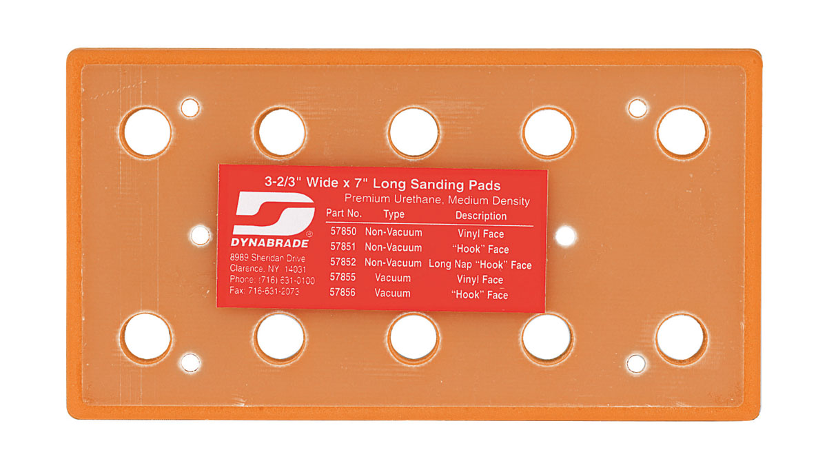 3-2/3" (93 mm) W x 7" (178 mm) L Vacuum Dynabug Disc Pad, Vinyl-Face