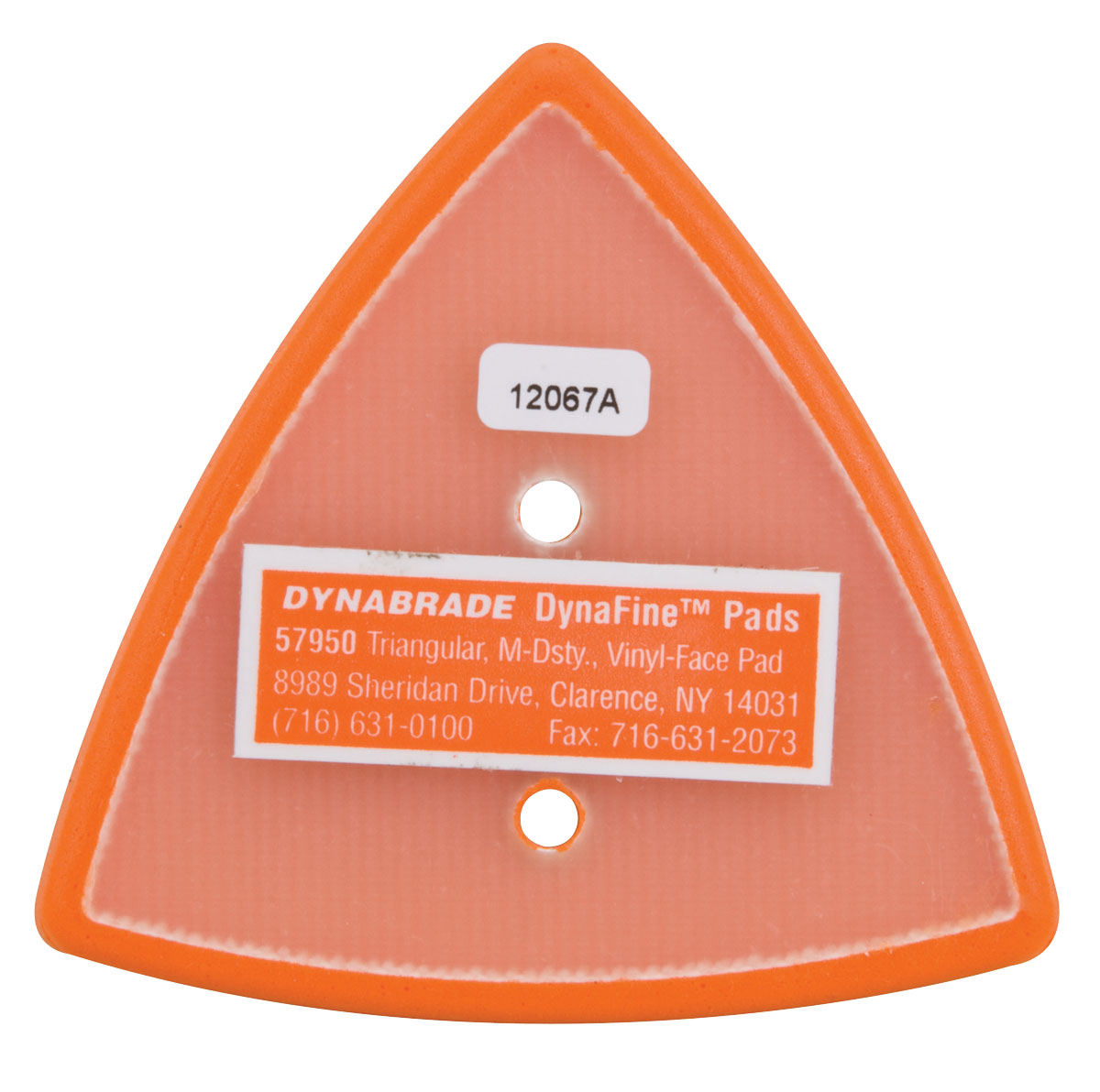 2-7/8" (73mm) W x 3-1/8" (79mm) L Non-Vacuum Dynafine Triangular Disc Pad, Vinyl Face