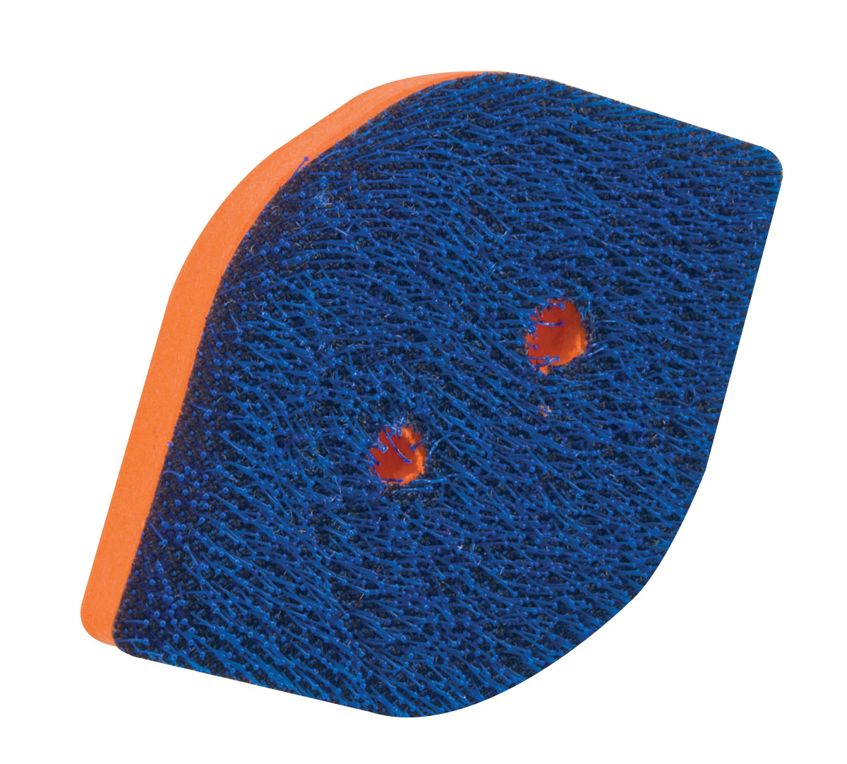 3-3/4" (95 mm) W x 2-3/8" (60 mm) L Non-Vacuum Dynafine Tear Drop Disc Pad, Hook-Face, Long Nap