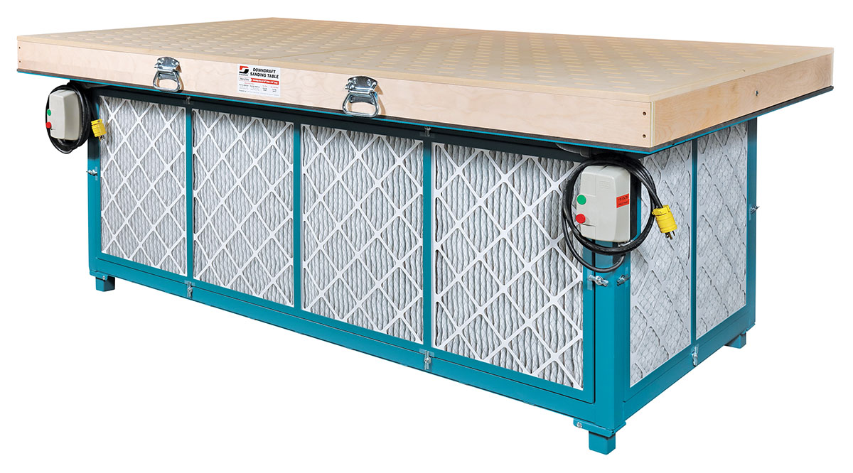 48" (122 cm) W x 96" (244 cm) L Downdraft Sanding Table