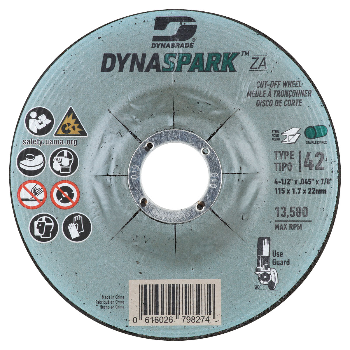 DynaSpark ZA 4.5" x .045" x 7/8" T42 Right Angle