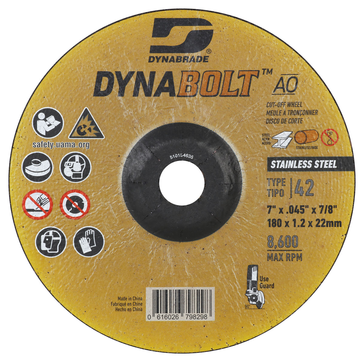 DynaBolt AO SS 7" x .045" x 7/8" T42 Right Angle
