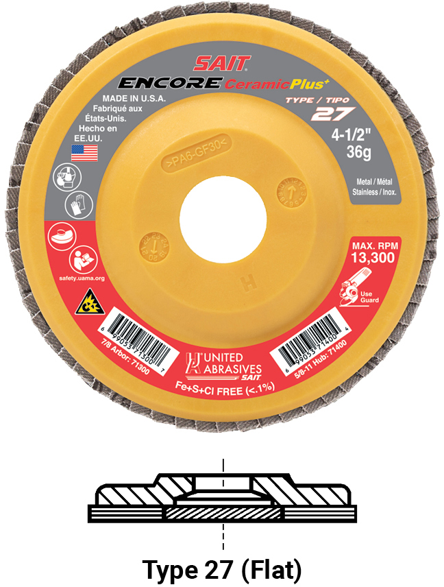 ENCORE CER+ T27 4-1/2x7/8 40X