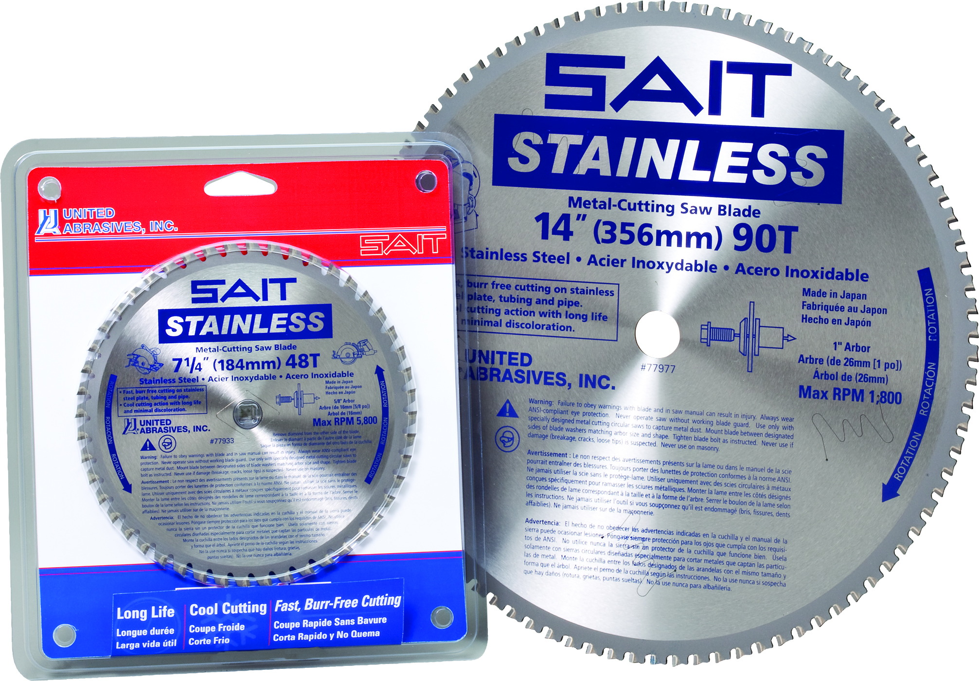 14 X 1 METAL SAW BLADE 90T SS